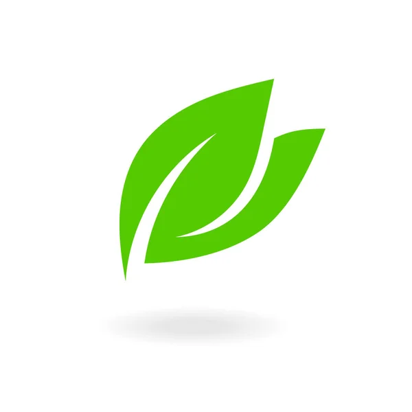 Signo de hoja verde. Iconos de hojas planas. Diseño del concepto de bosque floral de plantas y árboles bio . — Vector de stock