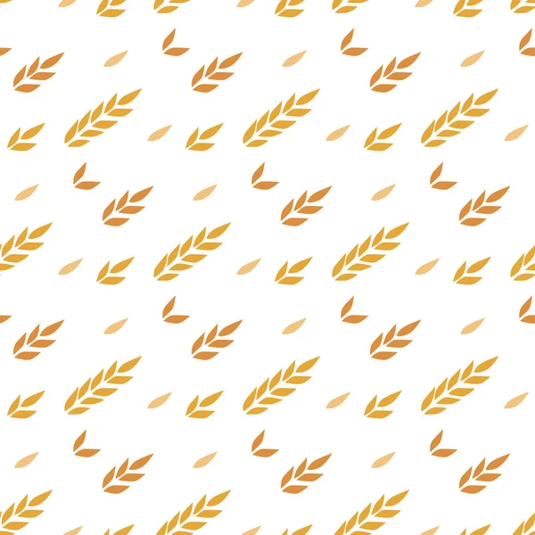 Vektör el çizilmiş illüstrasyon. Tahıl kulakları ile vektör dikişsiz desen. Buğday sivri ile Botanik el çizilmiş doku.