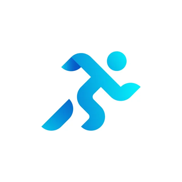Běžící muž, atletika, Marathón, letní sport, spustit ikonu izolovanou na bílém pozadí. Minimální návrh obalu. Kreativní spojnicový set-Art. — Stockový vektor