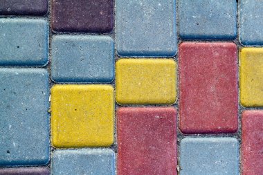 çok renkli döşeme beton karo doku