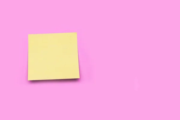 Yellow Sticker Blue Background Copy Space — Stock Photo, Image