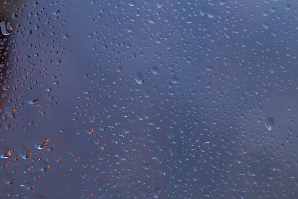 Стекло Каплями Стекла Автомобиля Дождь Один — стоковое фото