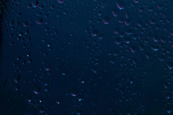 Стекло Каплями Стекла Автомобиля Дождь Один — стоковое фото