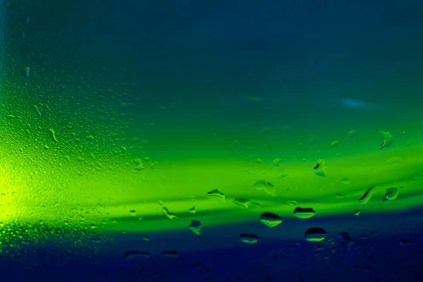 Gotas Chuva Superfície Das Vidraças Padrão Natural Gotas Chuva Com — Fotografia de Stock