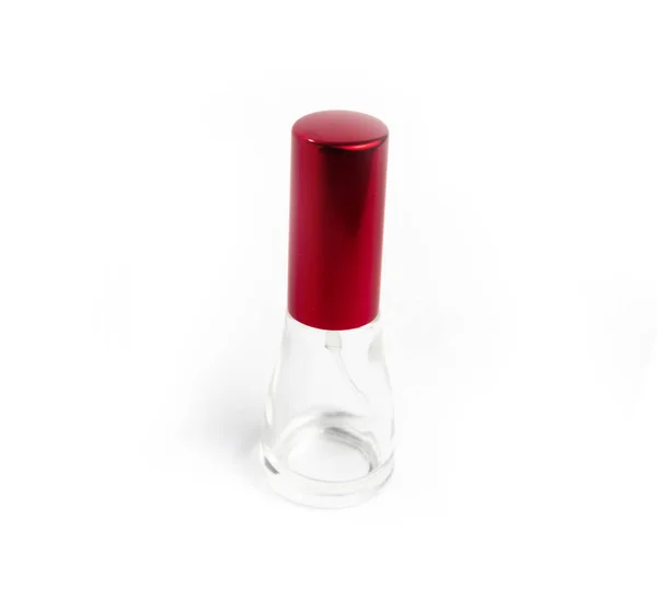 Parfymflaskor Vit Bakgrund Isolat — Stockfoto