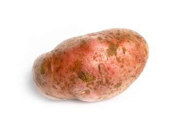 Beyaz arka planda patates yalıtımı