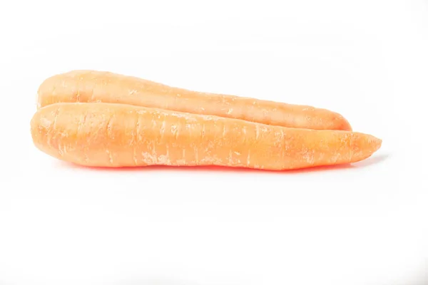 Ripe Orange Carrots White Background Isolate — Stock Photo, Image