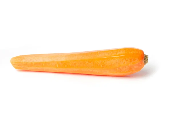 Спелые Оранжевые Морковь Белом Фоне Изолировать — стоковое фото