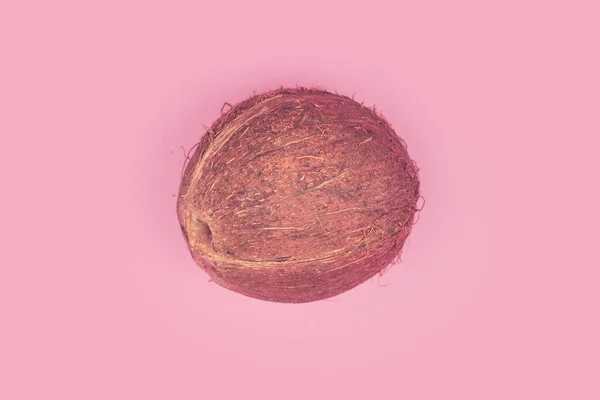 Kókusz rózsaszín háttér izolátum, másolás, elrendezés — Stock Fotó