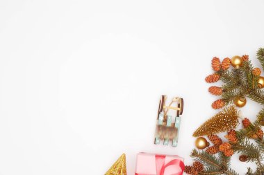 konsept, noel düzeni 2021 beyaz arkaplan izole, düz, kopyalama alanı