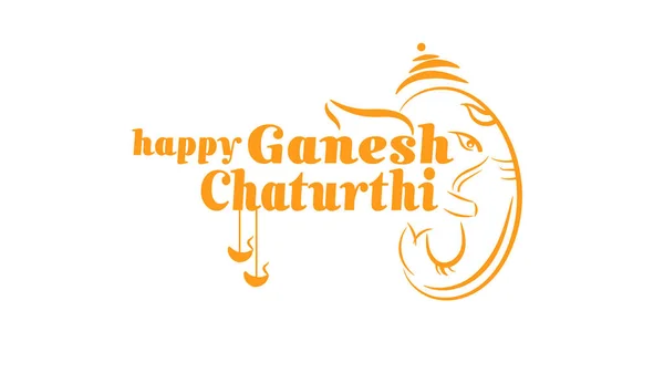 Indiai Vallási Fesztivál Ganesh Chaturthi Sablon Design — Stock Fotó