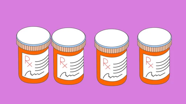Design Farmácia Estilo Plano Como Símbolo Prescrição Garrafa Pílula — Fotografia de Stock
