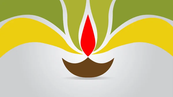 Ljust Gul Färg Religiös Lycklig Diwali Bakgrund Design — Stockfoto