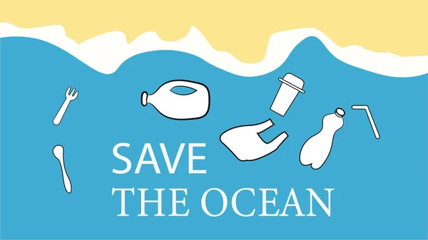 Plastik Kirliliği Çöp Sualtı Deniz Çöp Farklı Türde — Stok fotoğraf