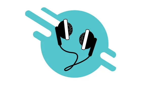Beyaz Arka Plan Üzerinde Mikrofon Ile Bluetooth Kulaklık Silueti — Stok fotoğraf