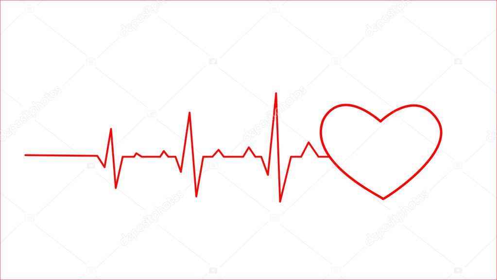 Art design health medical heartbeat pulse template