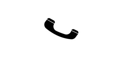  Beyaz arkaplanda izole edilmiş modada telefon simgesi