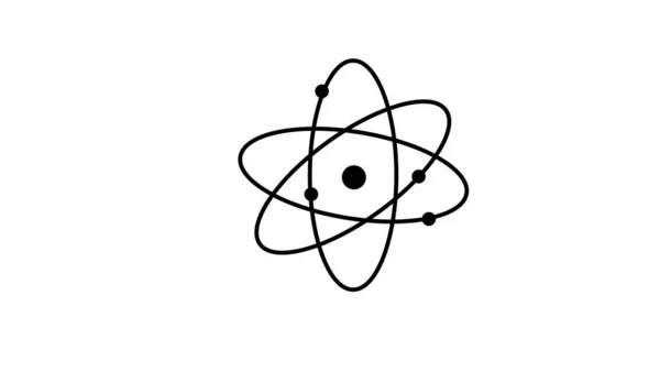 Energiajel Atom Ikon Kémiai Elem Szimbóluma — Stock Fotó