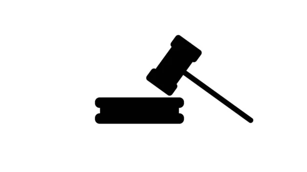 Escalas Icono Justicia Símbolo Del Tribunal Signos Planos Círculos — Foto de Stock