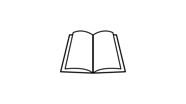 Ikona Knihy Izolované Bílém Pozadí — Stock fotografie