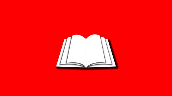 Иконка Книги Белом Фоне — стоковое фото