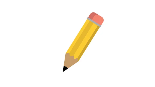 铅笔平面图标 单个高质量的分级符号 用于网页设计或移动应用程序的毕业典礼 — 图库照片