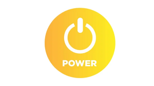 Power Icon Illustratie Witte Achtergrond — Stockfoto