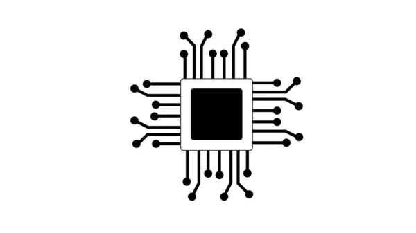 Ilustracja Mikroprocesora Cpu Obraz — Zdjęcie stockowe
