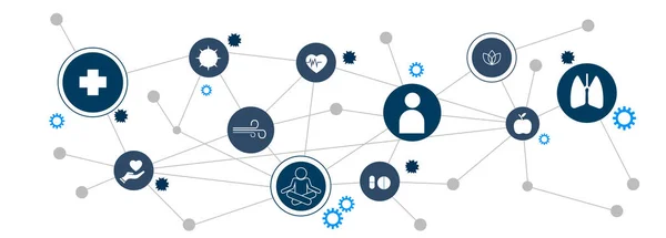 Farkındalık / meditasyon / rahatlama kavramı, bilinçli yaşam, farkındalık, stres giderme ile ilgili ikonları birbirine bağlar