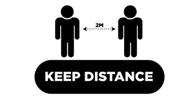 Sosyal Mesafe Mesafenizi 2 Metre Koruyun