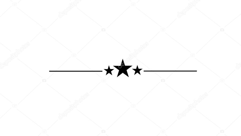 3 stars icon illustration on white background 