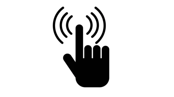 Touchscreen Oder Touchscreen Mit Der Hand Drücken Oder Drücken — Stockfoto
