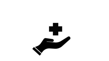 İlk yardım. Tıbbi haç simgesi. İlaç ve eczane imzası