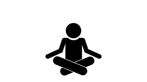 Yoga Lotus Position Silhouette Shape — Stock Photo, Image