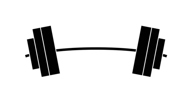 Dumbbell Gym Icon Black Sign Design — Stock Photo, Image