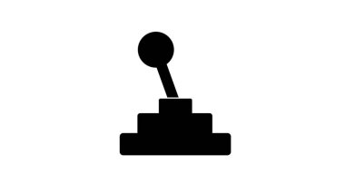 Web Joystick düz simgesi. İzole oyun denetleyici, oyun alanı, pad illüstrasyonu