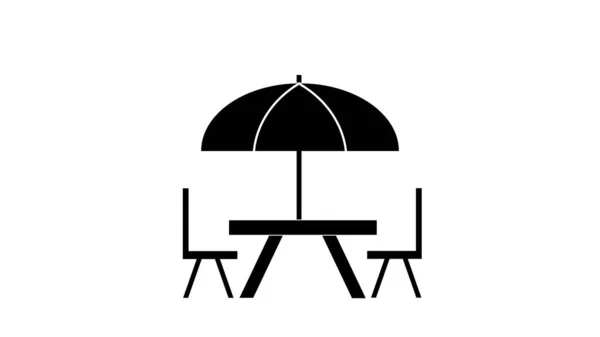 Parapluie Icône Sur Fond — Photo