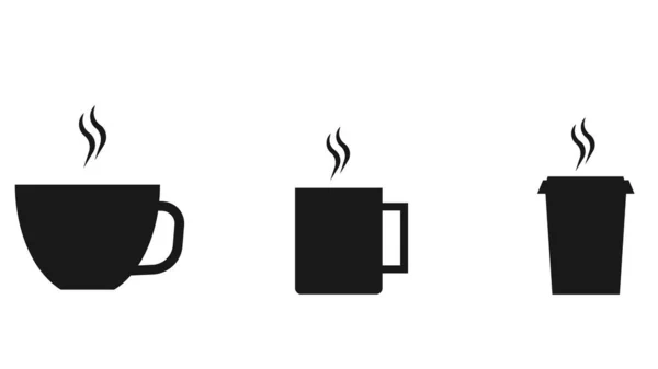 Abbildung Der Kaffeetasse Ikone Auf Weißem Hintergrund — Stockfoto