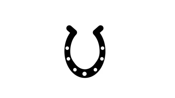 Einfache Symbole Hufeisen Abbildung Auf Weißem Hintergrund — Stockfoto