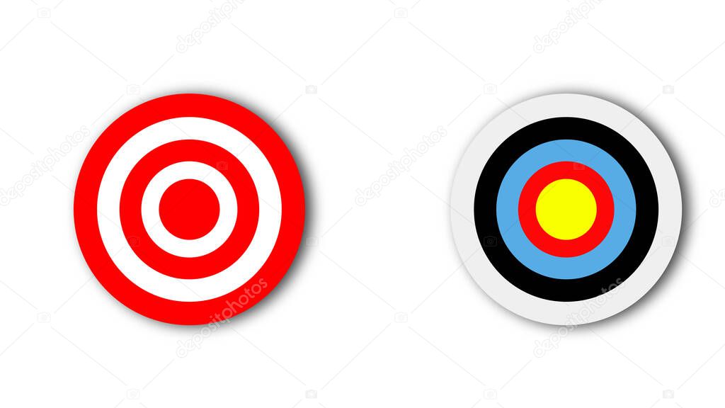 Colorful Arrow Target Against a Gray Wall