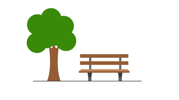 Bench Isolated Park Wooden Bench Illustration — Stock Photo, Image