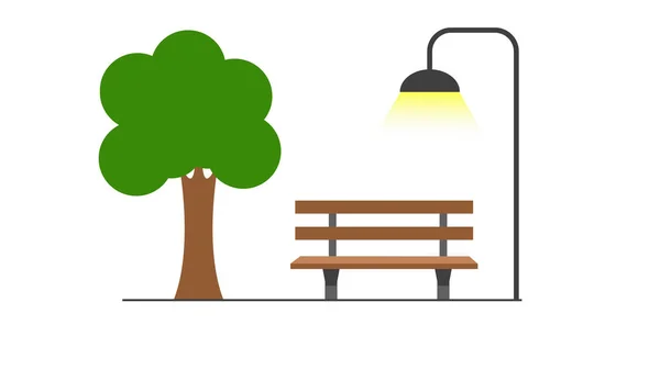 Bench Isolated Park Wooden Bench Illustration — Stock Photo, Image