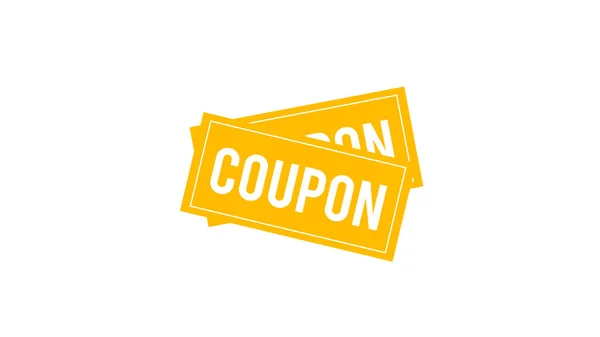 Discount Coupon Icon Illustration Auf Weißem Hintergrund — Stockfoto