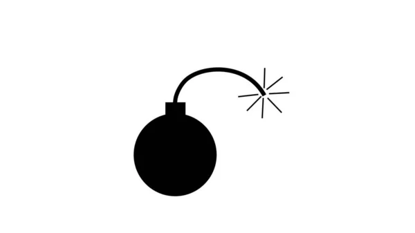 Ikona Bomby Ilustracja Białym Tle — Zdjęcie stockowe