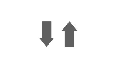 Beyaz arkaplanda izole edilmiş düz okları ayarla