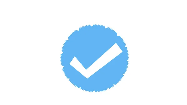 Кнопка Синий Значок Принимающего Знака — стоковое фото