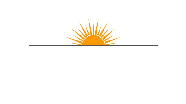 Sol Ilustração Logotipo Modelo Ilustração Fundo Branco — Fotografia de Stock