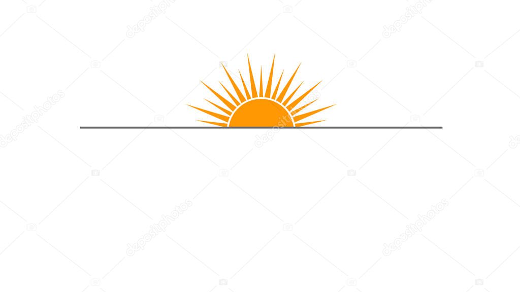 sun ilustration logo  template illustration on white background