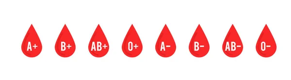 Grupo Sanguíneo Tipo Sangre Iconos Aislados Ilustración —  Fotos de Stock