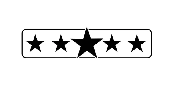 Cinq Étoiles Évaluation Produit Client Examen Icône Plate — Photo